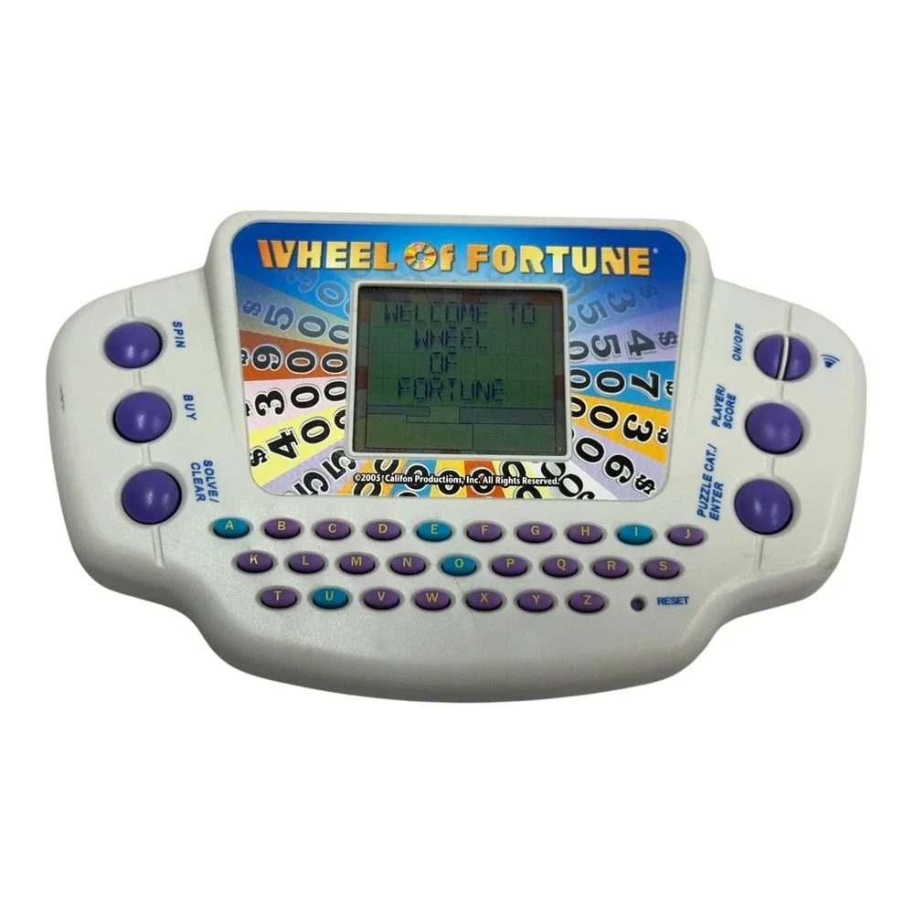 Hasbro Wheel of Fortune Handheld Electronic Game 2005 Retro Travel Toy 62841A